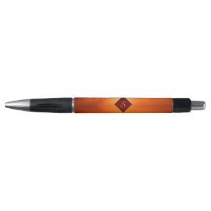 Stylo Monogramme Coucher de soleil Orange Ciel doré Mer