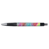 Stylo Monogramme d'aquarelle en marbre arc-en-ciel moder (Devant)