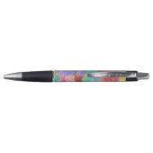 Stylo Monogramme d'aquarelle en marbre arc-en-ciel moder (Dos)