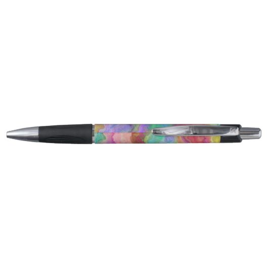 Stylo Monogramme d'aquarelle en marbre arc-en-ciel moder (Dos)