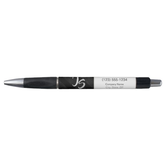 Stylo Monogramme d'argent personnel prospère (Devant)