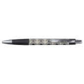 Stylo Monogramme d'art Abstrait moderne noir et beige Su (Dos)