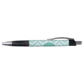 Stylo monogramme de chevron bleu (Haut)