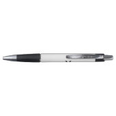 Stylo Monogramme de nom de titre élégant simple noir bla (Dos)