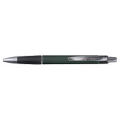 Stylo Monogramme de script or chic foncé moderne (Dos)