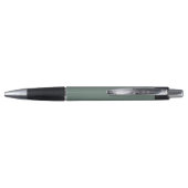 Stylo Monogramme de signature de style vert sauge (Dos)