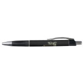 Stylo Monogramme d'or noir personnalisé Vert (Haut)