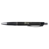 Stylo Monogramme d'or noir personnalisé Vert (Bas)