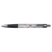 Stylo Monogramme en argent rose en fleurs de cerisier (Dos)