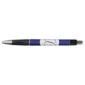 Stylo Monogramme en cercle bleu gras (Devant)