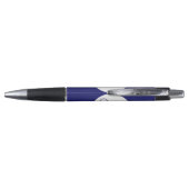 Stylo Monogramme en cercle bleu gras (Dos)