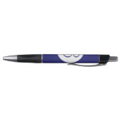 Stylo Monogramme en cercle bleu gras (Bas)
