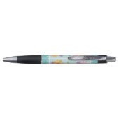 Stylo Monogramme floral blanc bleu (Dos)