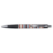 Stylo Monogramme moderne chic rayé (Dos)