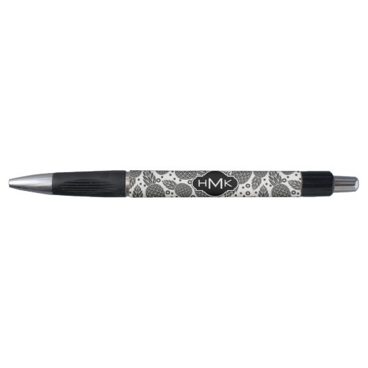 Stylo Monogramme monochrome des ananas | (Devant)
