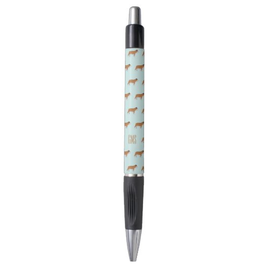 Stylo Monogramme Motif Bulldogs (Devant (Vertical))