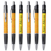 Stylo Monogramme Or Moderne Nom, Luxe Abordable