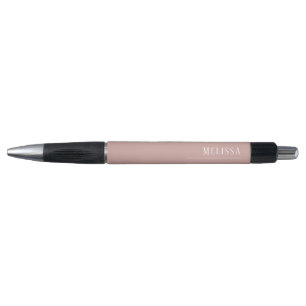 Stylo monogramme personnalisé, enveloppement rose vif mo