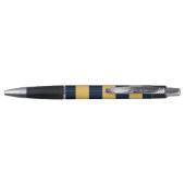 Stylo Monogramme rayé bleu jaune et bleu marine Personna (Dos)