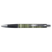 Stylo Monogramme rayures vert olive (Dos)