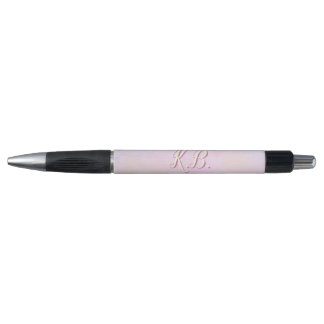Stylo Monogramme rose aquarelle fantaisiste