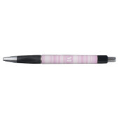 Stylo Monogrammes à rayures roses pour bébé (Devant)