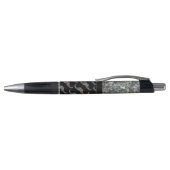 Stylo Mosaïque argentée brillante Mustache motif Personn (Haut)