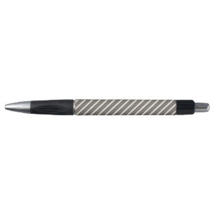 Stylo Motif à cinq bandes noir et beige