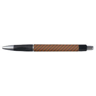 Stylo Motif à cinq bandes orange et charbon de bois