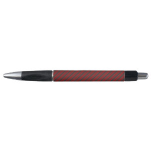 Stylo Motif à cinq bandes rouge et charbon de bois