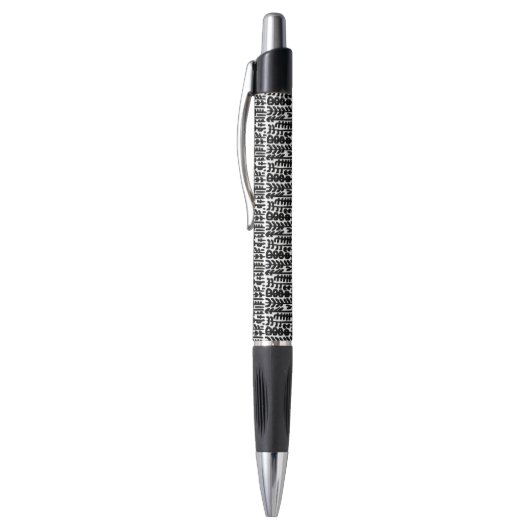 Stylo Motif à l'encre noire d'arbre de course (Haut (Vertical))