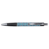 Stylo Motif abstrait dans bleu et gris (Dos)