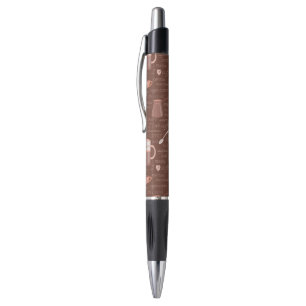 Stylo Motif avec les éléments relatifs de café