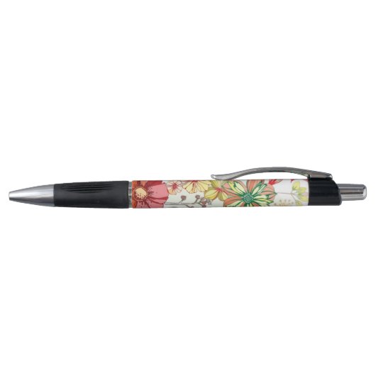 Stylo Motif avec les fleurs rouges (Haut)