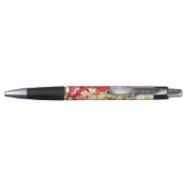 Stylo Motif avec les fleurs rouges (Dos)