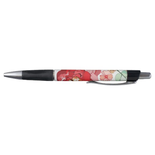 Stylo Motif avec les fleurs rouges (Bas)