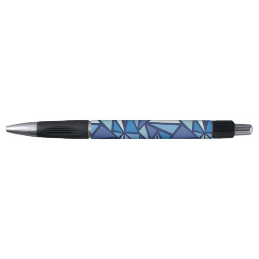 Stylo Motif bleu abstrait de Crsytal de glace (Devant)