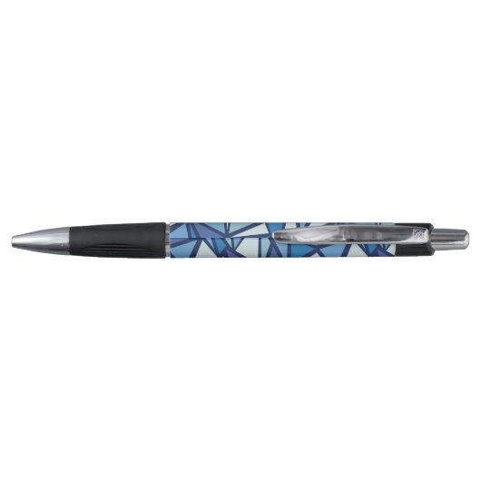 Stylo Motif bleu abstrait de Crsytal de glace (Dos)