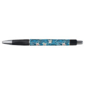 Stylo Motif bleu de palmettes (Devant)