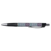 Stylo Motif Cercles Rétro Violet et Vert (Bas)