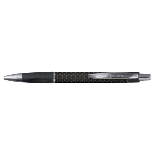 Stylo Motif classique personnalisé Monogramme initial or (Dos)