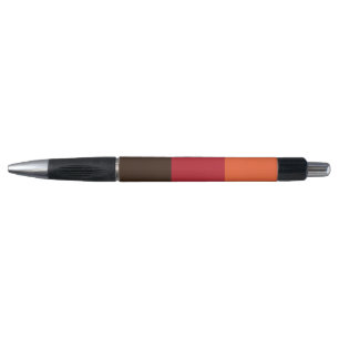 Stylo motif couleur Vintage les années 70 rétro 3 bandes