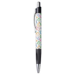 Stylo motif d'alphabet