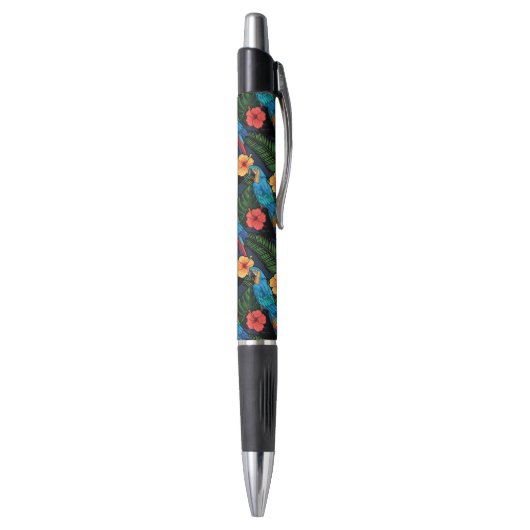 Stylo Motif d'ara et de ketmie (Bas (Vertical))