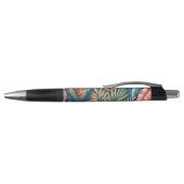 Stylo Motif d'art Feuille turquoise bleu vert rose orang (Haut)