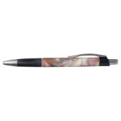 Stylo Motif d'art Marbre blanc rose foncé violet or (Haut)