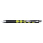 Stylo Motif de balle de tennis noir jaune, (Dos)
