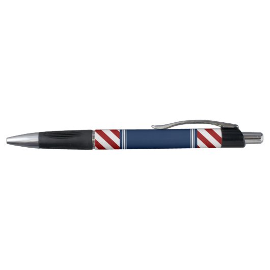 Stylo Motif de bandes rouge et bleu (Haut)
