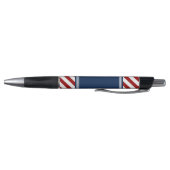 Stylo Motif de bandes rouge et bleu (Bas)