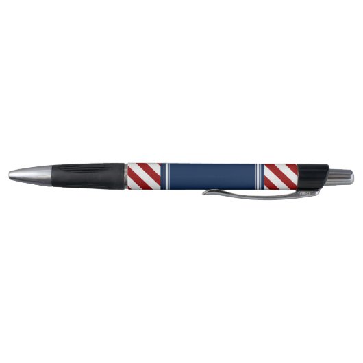 Stylo Motif de bandes rouge et bleu (Bas)